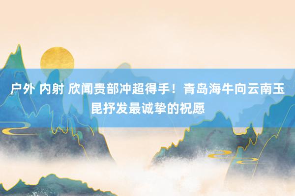 户外 内射 欣闻贵部冲超得手！青岛海牛向云南玉昆抒发最诚挚的祝愿
