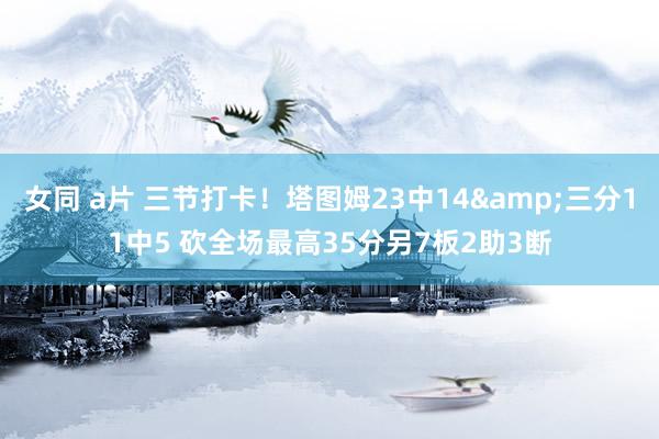 女同 a片 三节打卡！塔图姆23中14&三分11中5 砍全场最高35分另7板2助3断